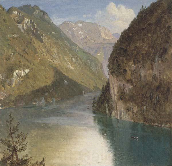 Frederic E.Church Koenigssee,Bavaria Norge oil painting art